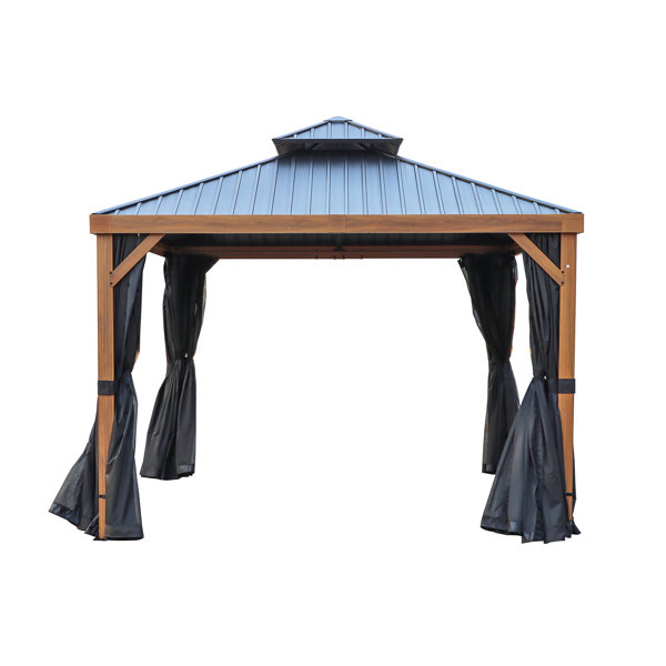 Gazebo Penguin 10 Ft. W x 12 Ft. D Wood Patio Gazebo Curtains ONLY
